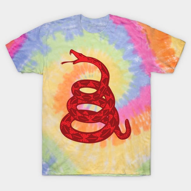 Grassless Red Gadsden Snake T-Shirt by pelagio